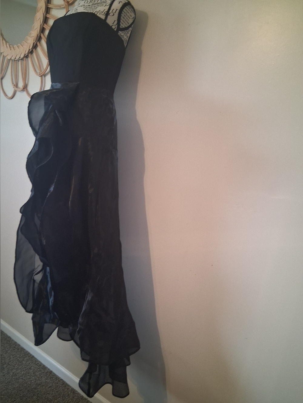 Anthropologie Hutch Black Cascading Ruffle Dress Size S - Picture 5 of 13